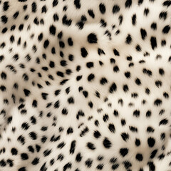 White leopard fur realistic seamless pattern tile