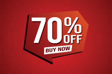 70% seventy percent off buy now poster banner graphic design icon logo sign symbol social media website coupon

