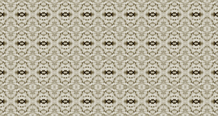 Sepia Color Vintage Pattern. Abstract Hand Wave. Seamless Watercolor Repeat Pattern. Dirty Colour...