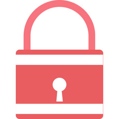 Lock vector icon with isolated background in flat style 