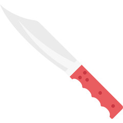 Knife vector icon with isolated background in flat style 