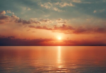 Obraz premium sky sun sunset panorama orange nature landscape light cloud blue dawn bright