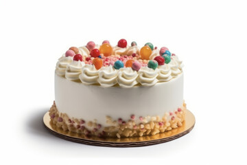 Decorated and colorful celebration cake