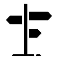 Traffic direction board icon symbol