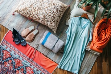 Yoga clothing, yoga exercise, yoga fitness concept