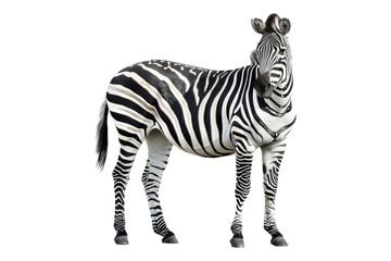Obraz premium Zebra isolated on transparent background