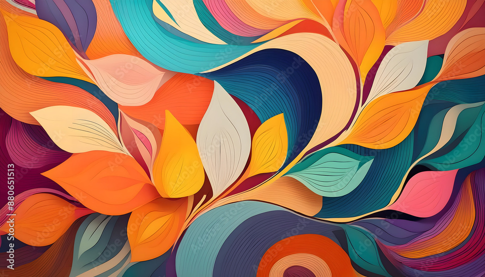 Poster  Abstract Art Design- A creative and artistic abstract background with bold shapes and color_1(33)