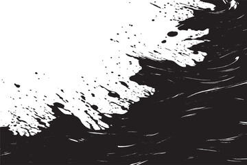 Luxury Black Traced Texture on White Background