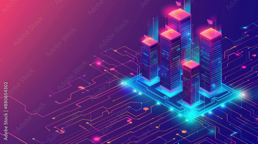 Poster decentralized storage infrastructure with blockchain integration, secure and scalable.