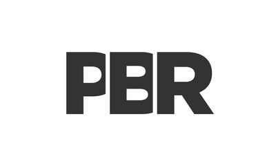 PBR logo design template with strong and modern bold text. Initial based vector logotype featuring simple and minimal typography. Trendy company identity.