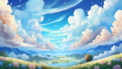 landscape with clouds