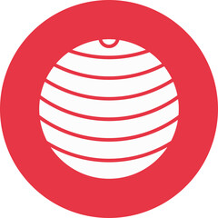 Yoga Ball glyph circle icon