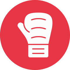 Boxing Gloves glyph circle icon