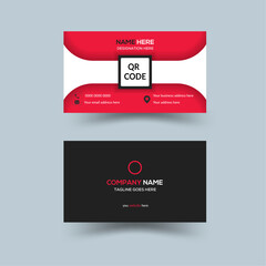 smart business card ,Double sided , Landscape, Vector illustration,Modern and creative shape business card.smart business card ,