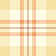 Turkish seamless plaid pattern, warp check tartan vector. Large background textile fabric texture in light and amber colors.
