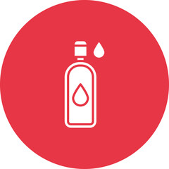 Makeup remover glyph circle icon