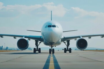 Airplane transportation, airport and travel passenger flight concept