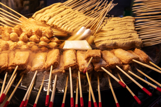 1189-23-1524, asian, background, boil, close-up, closeup, cooked, cooking, cuisine, culture, delicious, dinner, eat, eomug, eomuk, fast, fish cake, fish cake skewer, fish cakes, fresh, healthy, hot, j