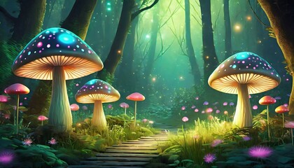 Fototapeta premium mushrooms in the forest