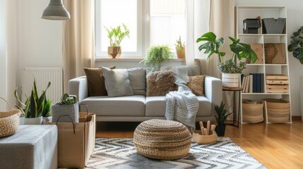 interior of living room and personal accessories, sense of new beginnings and home warmth. Home decor..