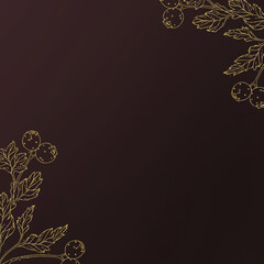 Series of gorgeous autumn floral berries gold ornament  in various elegant background color for card greetings invitation journal announcement cover page and more © Euonia Meraki