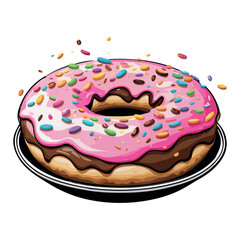 Delicious and awesome doughnuts. Full color.
