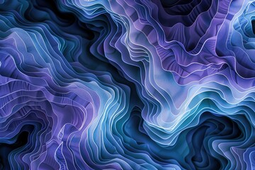 Fototapeta premium Abstract blue and purple wavy texture background.