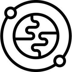 Vector Icon Sustainable, Ecology and Environment, Planet Earth, Ecologic