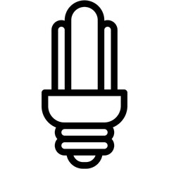 Vector Icon Lamp, Ecology, Electronics, Eco, Light Bulb