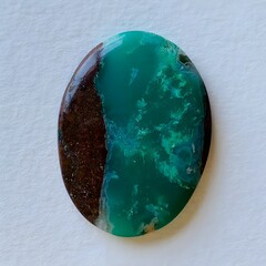 Chrysoprase Oval Cabochon (Real Photograph I took)