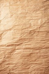 Fototapeta premium Crinkled brown paper texture background. Wrinkled surface with natural patterns, perfect for design projects, scrapbooking, and creative use.