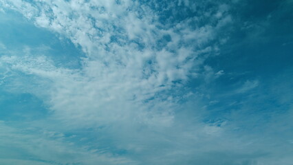 Dramatic Cloudscape, Summer Sky Background Texture With Different Types Of Clouds.