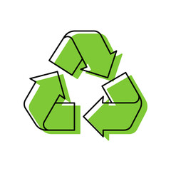 Recycle sign isolated. Vector symbol