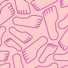 feet pattern seamless. legs background. footprints texture