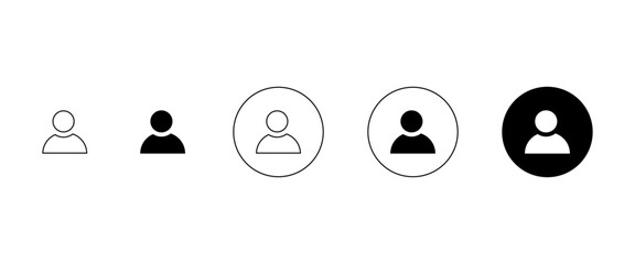 User icon set, Group of people user icon, Avatar, user profile icon, person icon, profile picture, Monochrome icon,