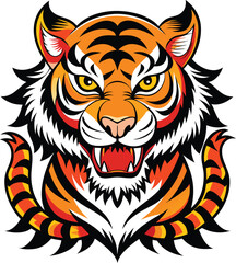 Tiger Black Vector art White Background Free Download