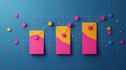 A colorful graph with three different colored lines