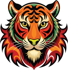 Tiger Black Vector art White Background Free Download