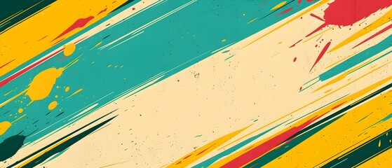 Fototapeta premium Lively Sporty Background with Dramatic Motion Design Radiant Color Palette and Blank Space for Mockup