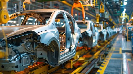 Fototapeta premium Quality check of newly manufactured automotive parts