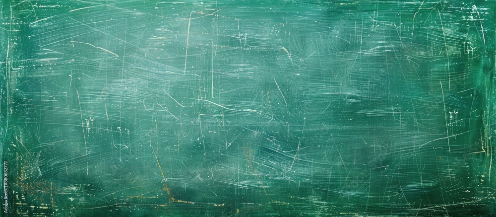 Poster texture of a green chalkboard with copy space image