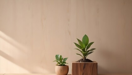 Minimalist plants and flowers on a clean background. wallpaper, mock up, minimal, aesthetic.	
