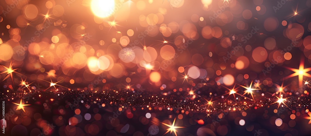 Leinwandbilder an elegant festive abstract background featuring sparkling bokeh lights stars and ample copy space i