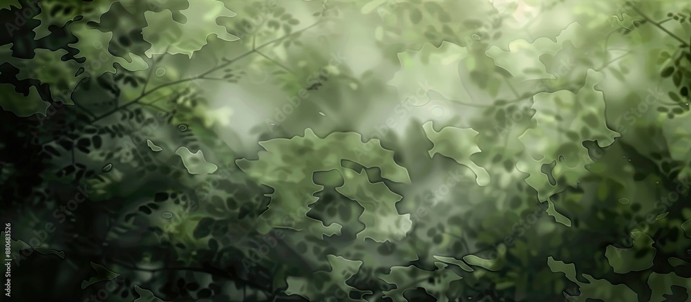Poster blurred green and gray camouflage background with space for text or inscription ideal for a copy spa
