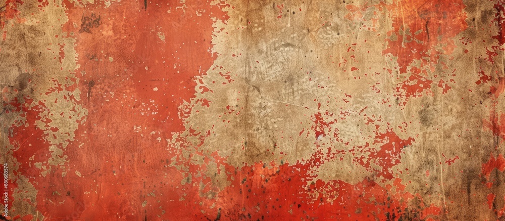 Leinwandbilder Vintage red grunge backdrop with a textured old paper look ideal for displaying text or graphics in a copy space image