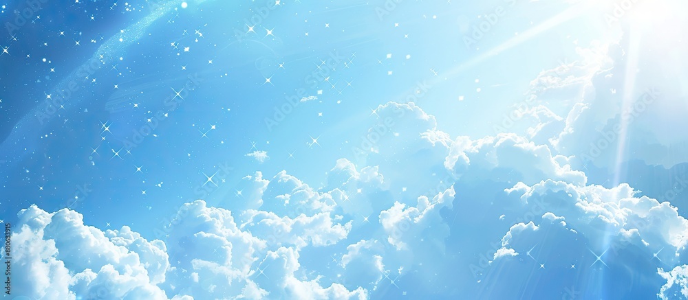 Poster free blue sky background provided with space for product or advertising text in the image. copy spac