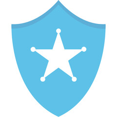 Protection Shield vector icon with isolated background in flat style 