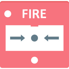 Fire Protection vector icon with isolated background in flat style 