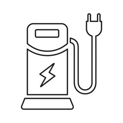 Charging, electric, energy line icon. Outline vector.