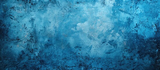 Obraz premium Abstract blue grunge texture background with a frame featuring a faded central area for inserting your copy space image